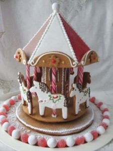 Philadelphia Pennsylvania Gingerbread carousel person cake