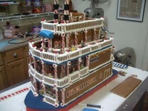 New Orleans Louisiana Tug Boat custom gingerbread sculpture
