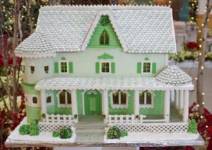 Atlanta Georgia Green faced custom gingerbread cottage