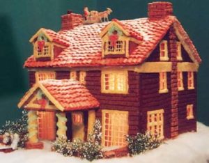 Minnesota Minneapolis two story Log cabin gingerbread house
