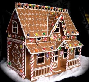 San Diego California Two tier Christmas custom gingerbread house