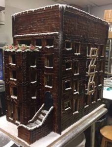 New Jersey City Brownstone Custom Gingerbread house