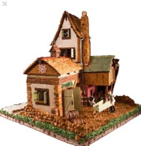 Boston Massachusetts Three Story Christmas Gingerbread Barn