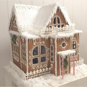 Los Angeles California Frosted Custom Gingerbread Winter Cottage