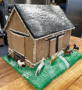 Pennsylvania Philadelphia Horse Farm Custom Gingerbread House