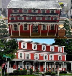 New York Manhattan Red Faced Matching Custom Gingerbread Hotel